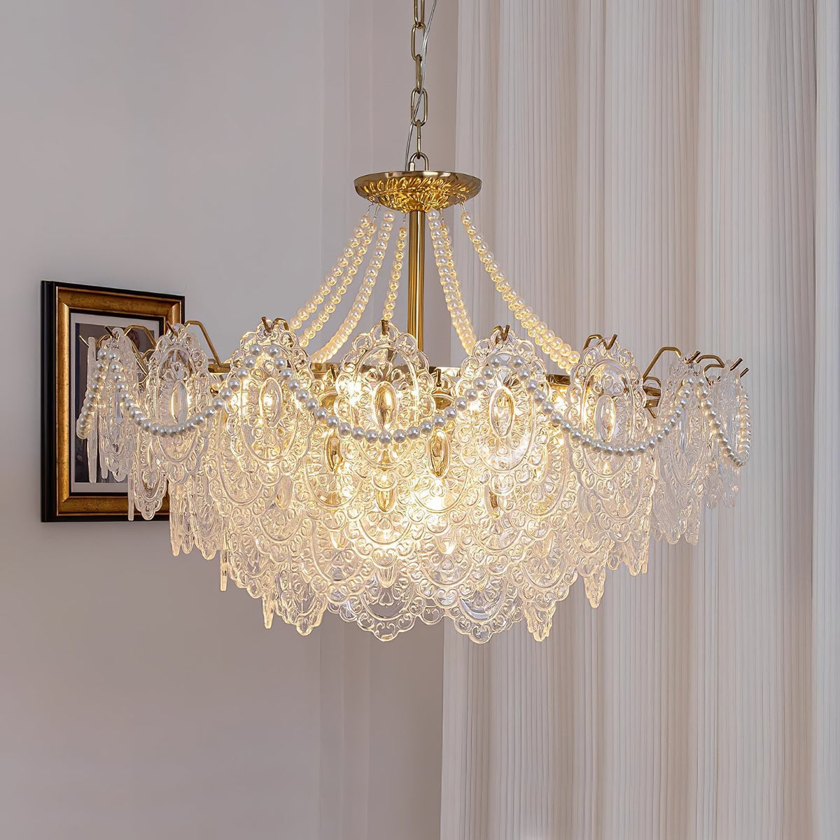 Eirivaine kroonluchter met glas