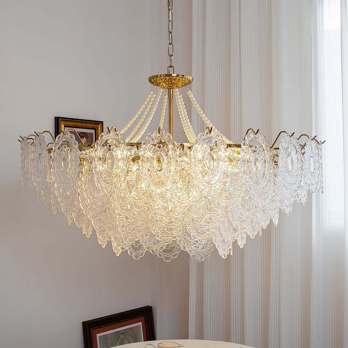 Eirivaine kroonluchter met glas