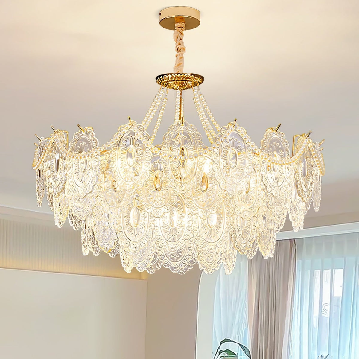 Eirivaine kroonluchter met glas