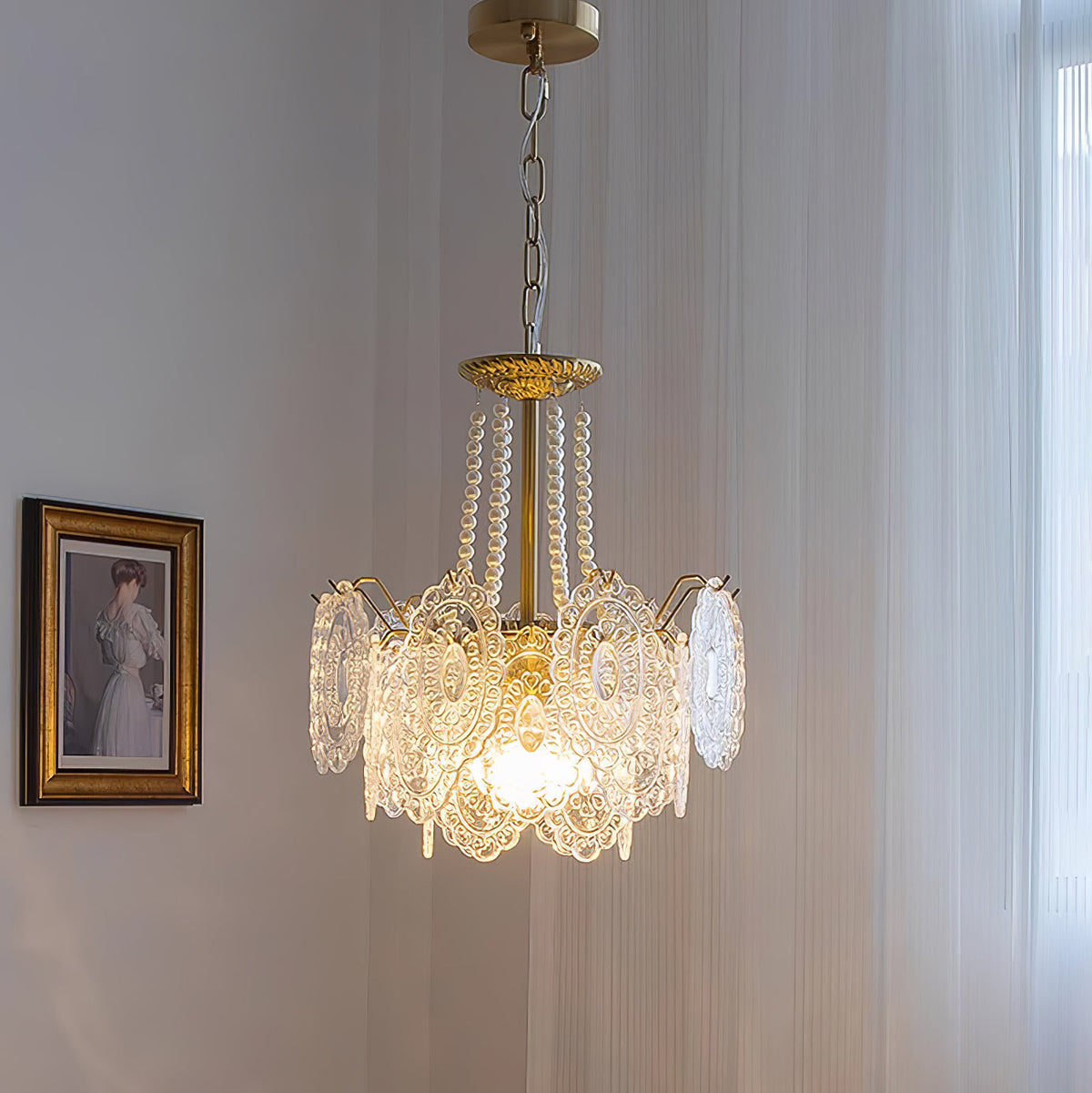 Eirivaine kroonluchter met glas