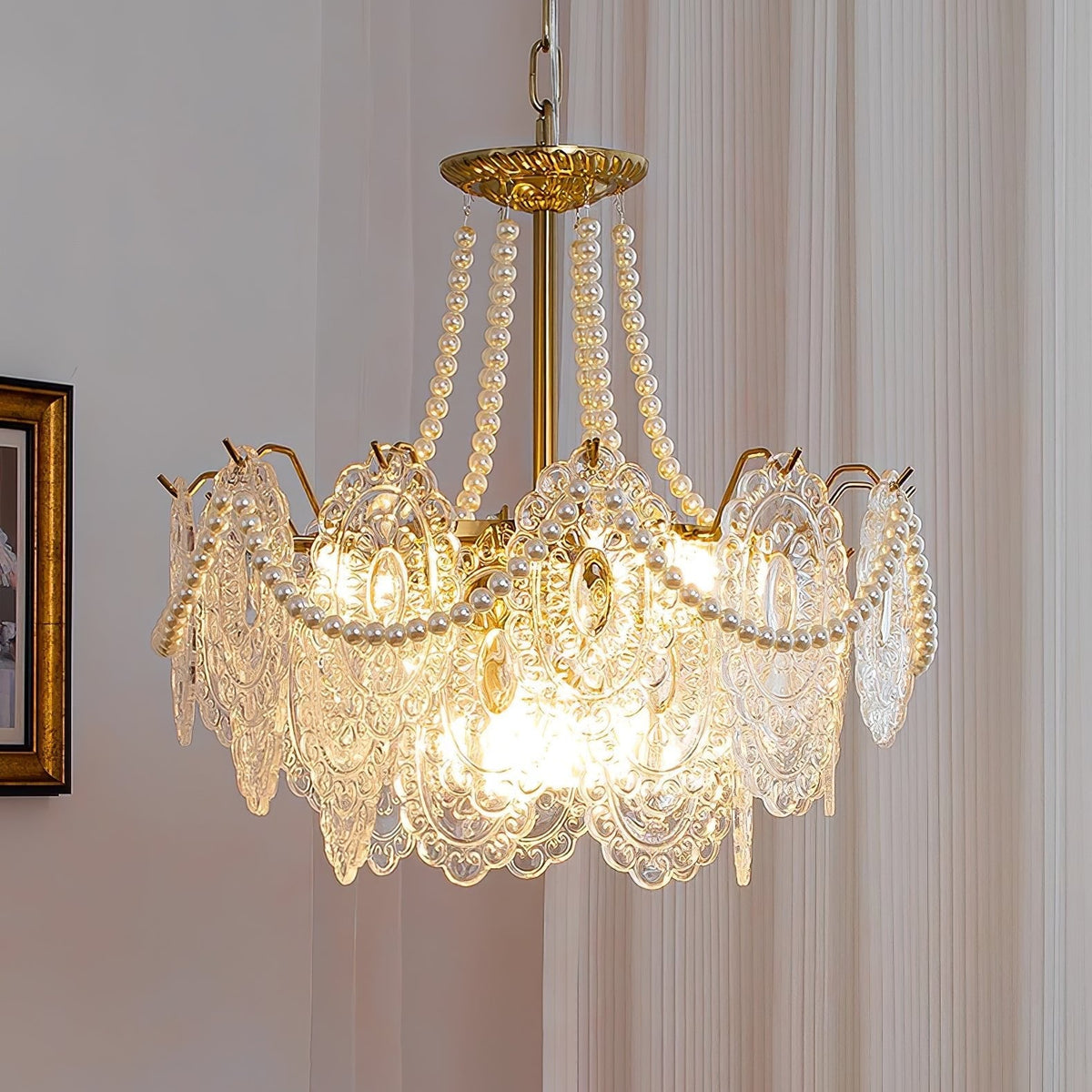 Eirivaine kroonluchter met glas