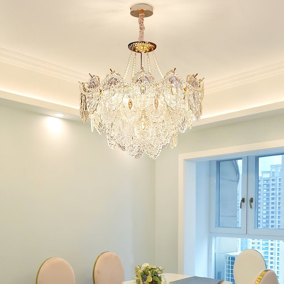 Eirivaine kroonluchter met glas