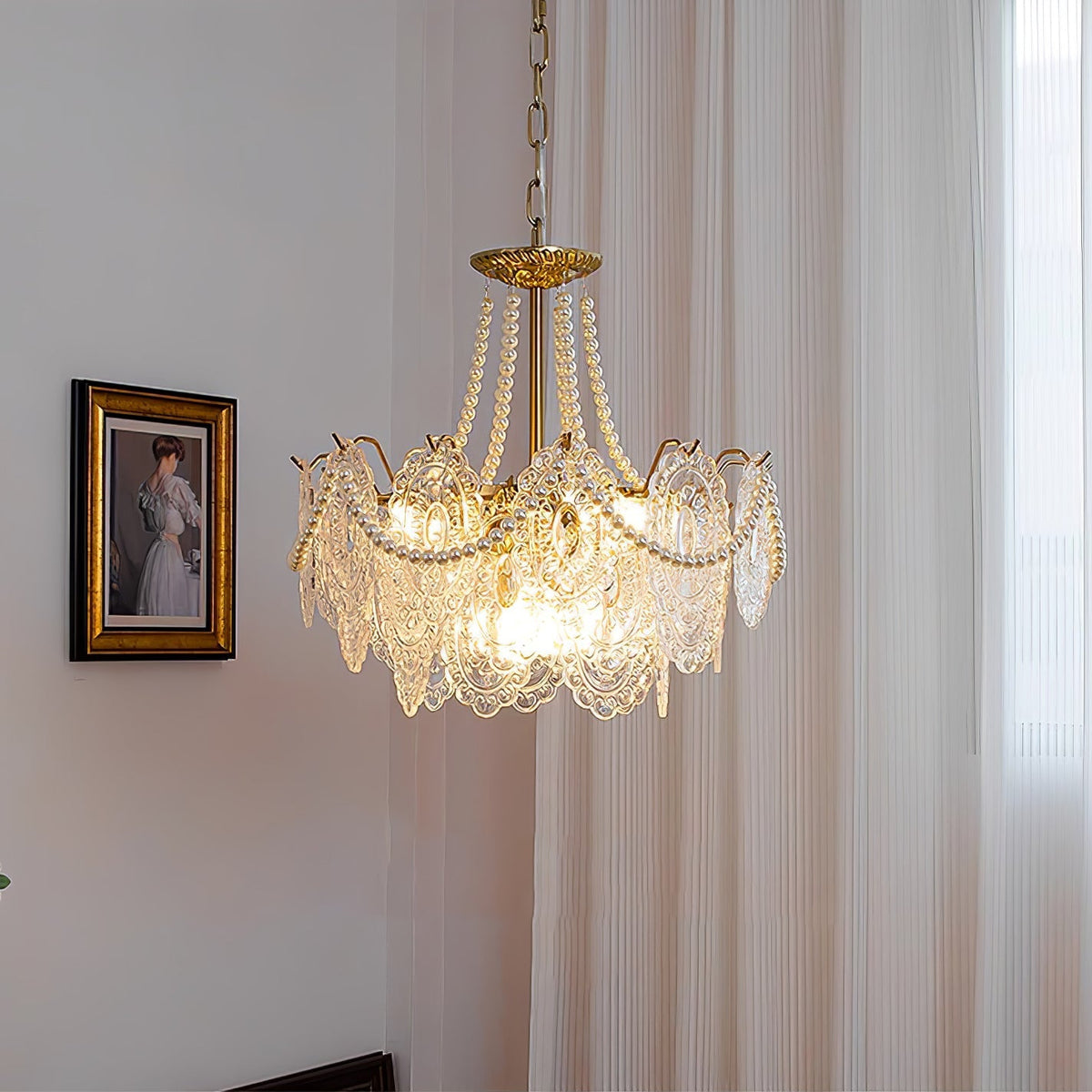 Eirivaine kroonluchter met glas