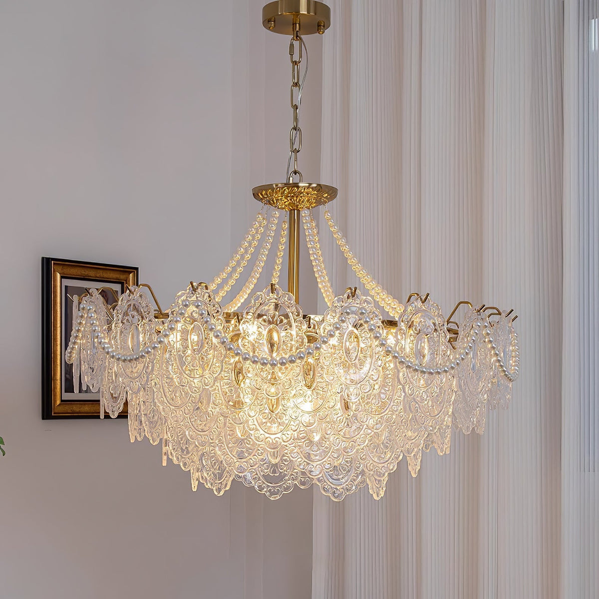 Eirivaine kroonluchter met glas