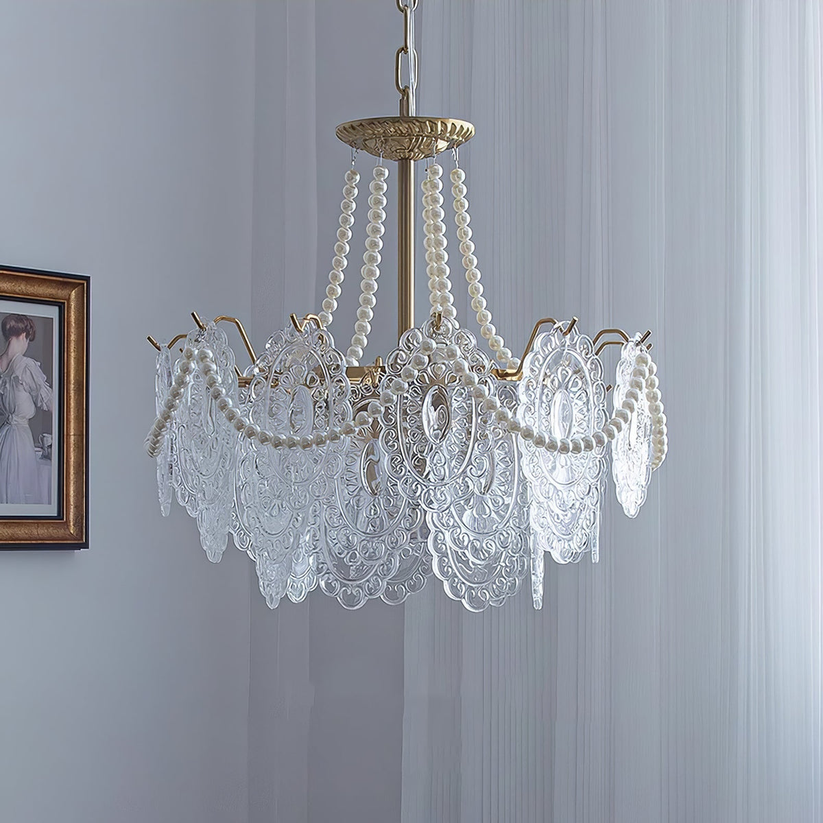 Eirivaine kroonluchter met glas