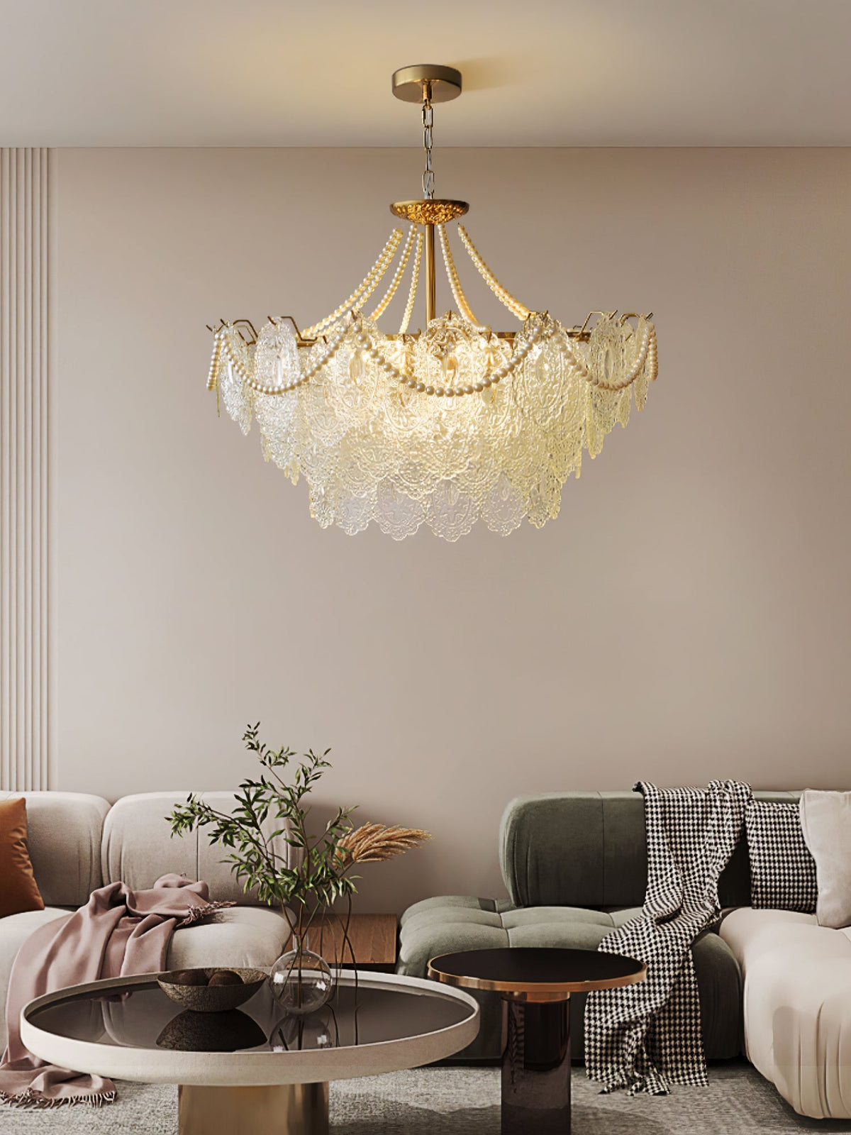 Eirivaine kroonluchter met glas