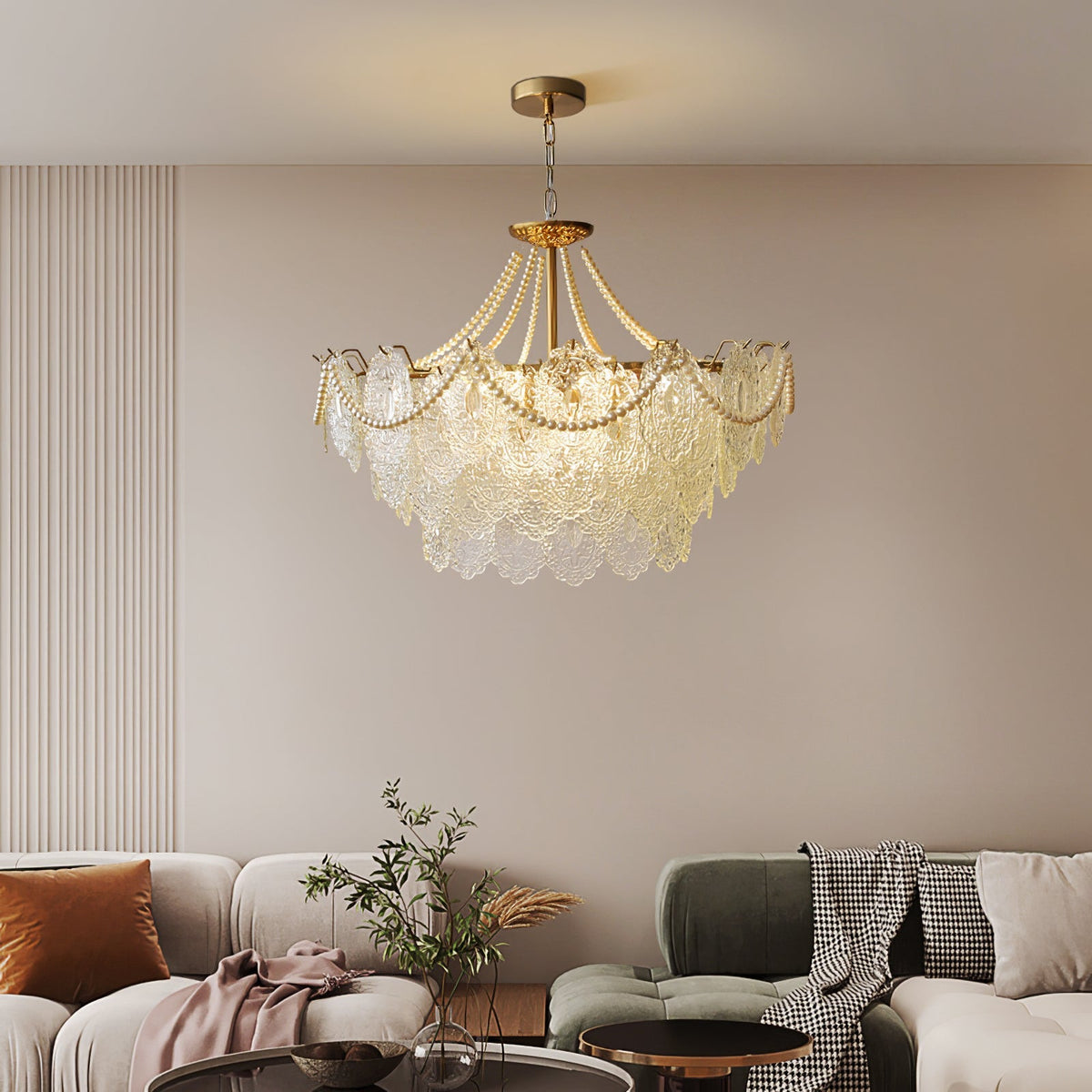 Eirivaine kroonluchter met glas