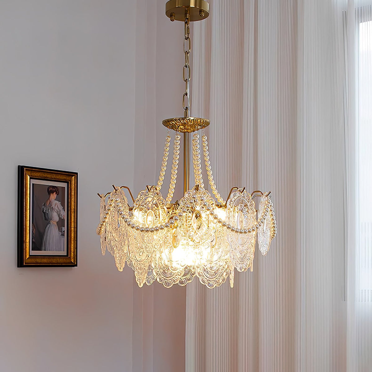 Eirivaine kroonluchter met glas
