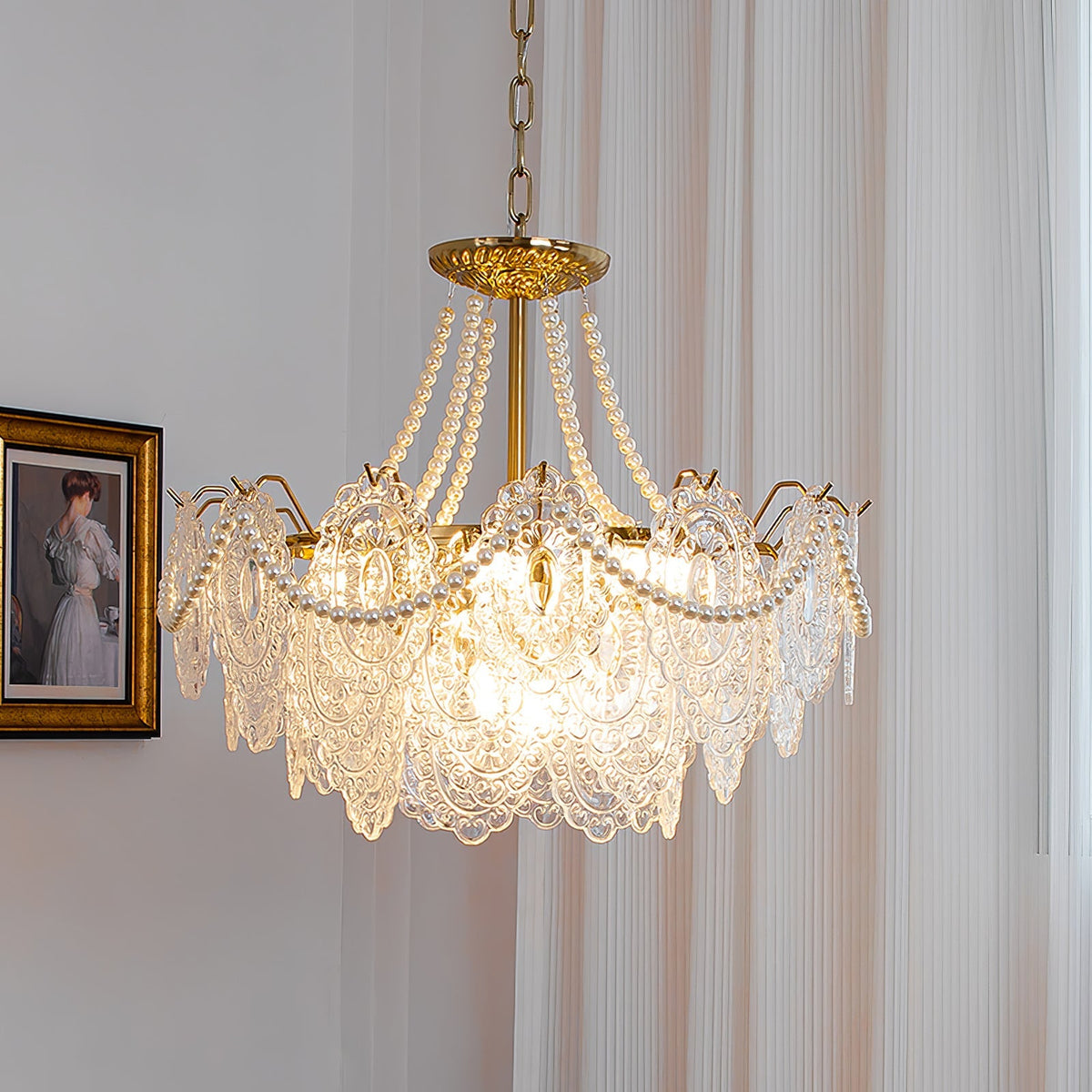 Eirivaine kroonluchter met glas