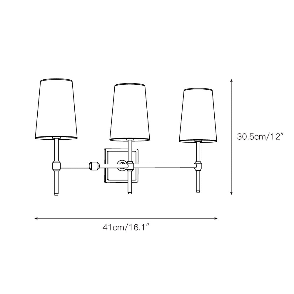 Vicarara Vintage Industrial messing Textiel wandlamp
