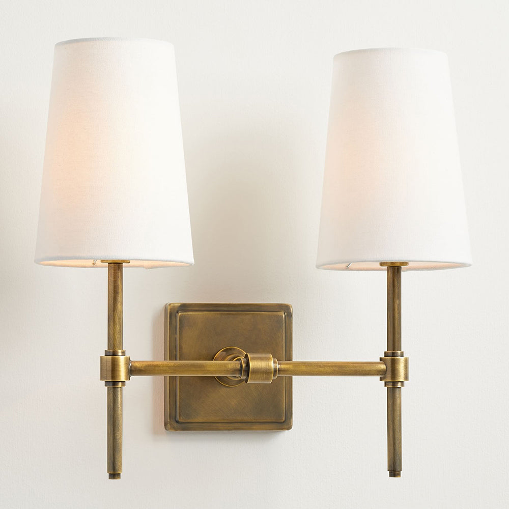 Vicarara Vintage Industrial messing Textiel wandlamp