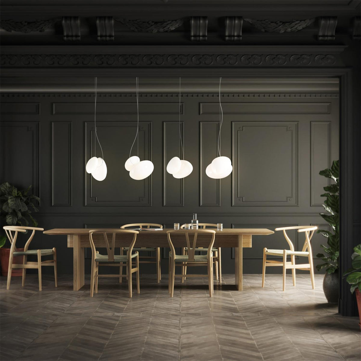 Mervan matglas hanglamp