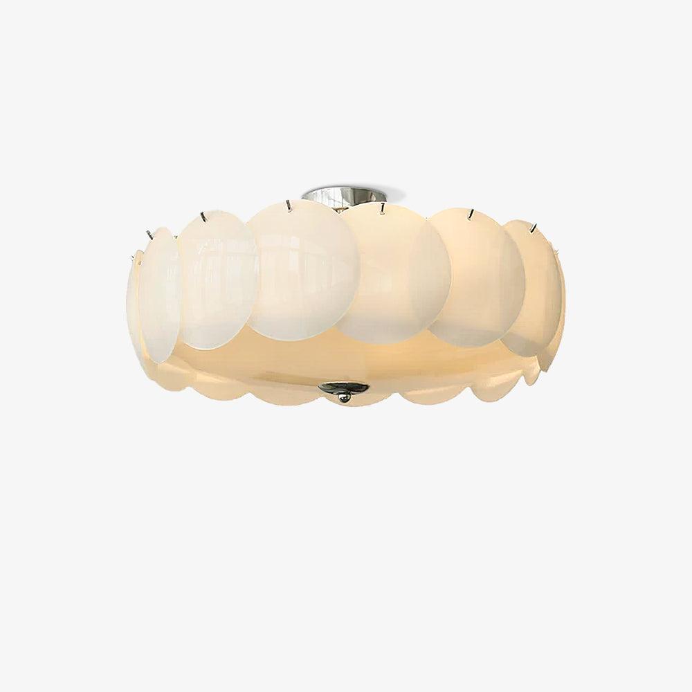 Brolin plafondlamp met glazen schijven in golvend patroon