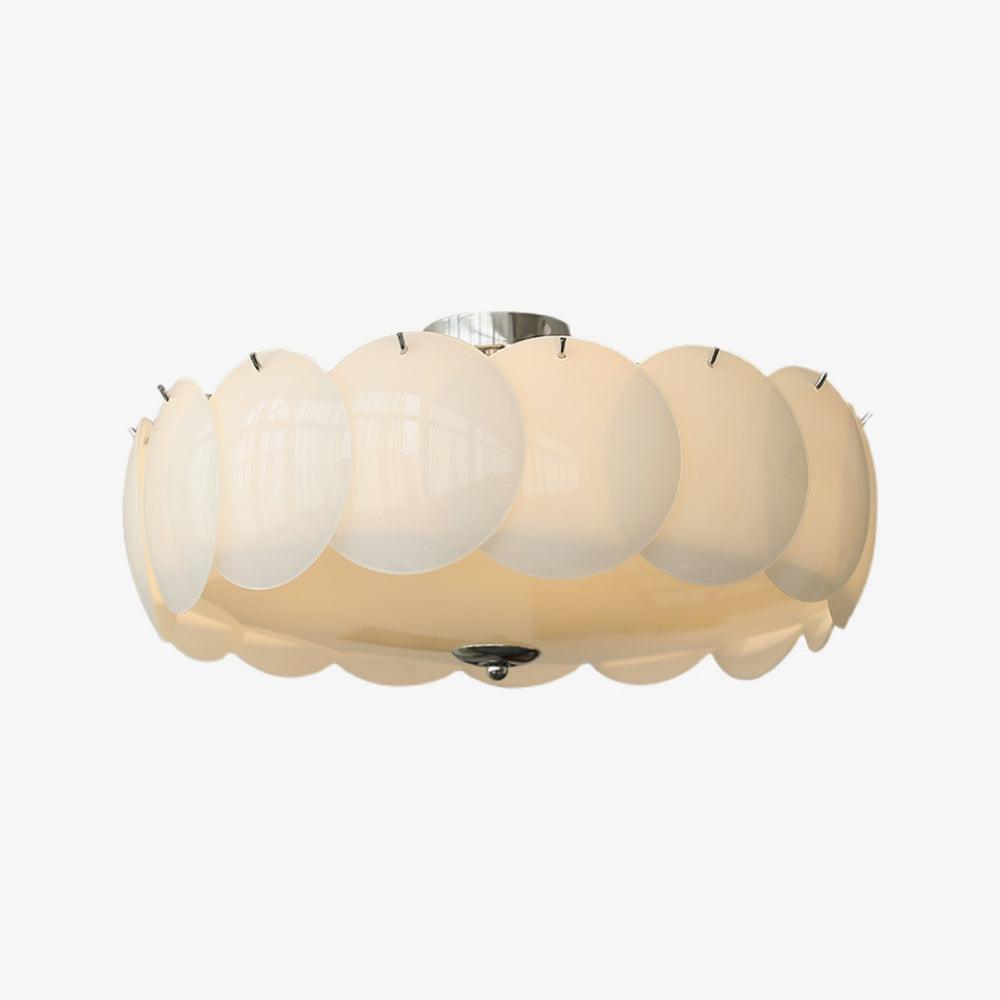 Brolin plafondlamp met glazen schijven in golvend patroon