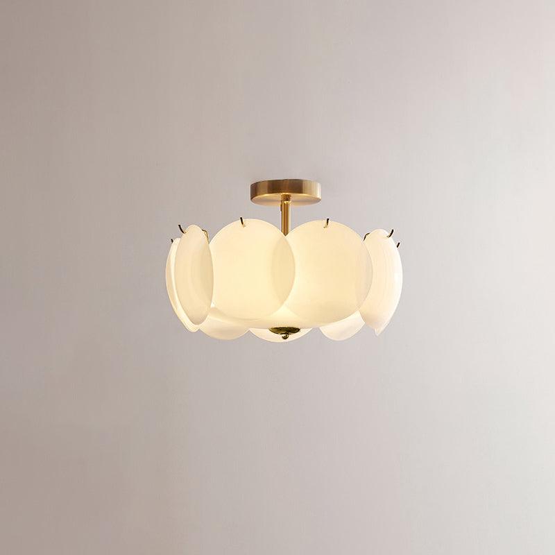 Brolin plafondlamp met glazen schijven in golvend patroon