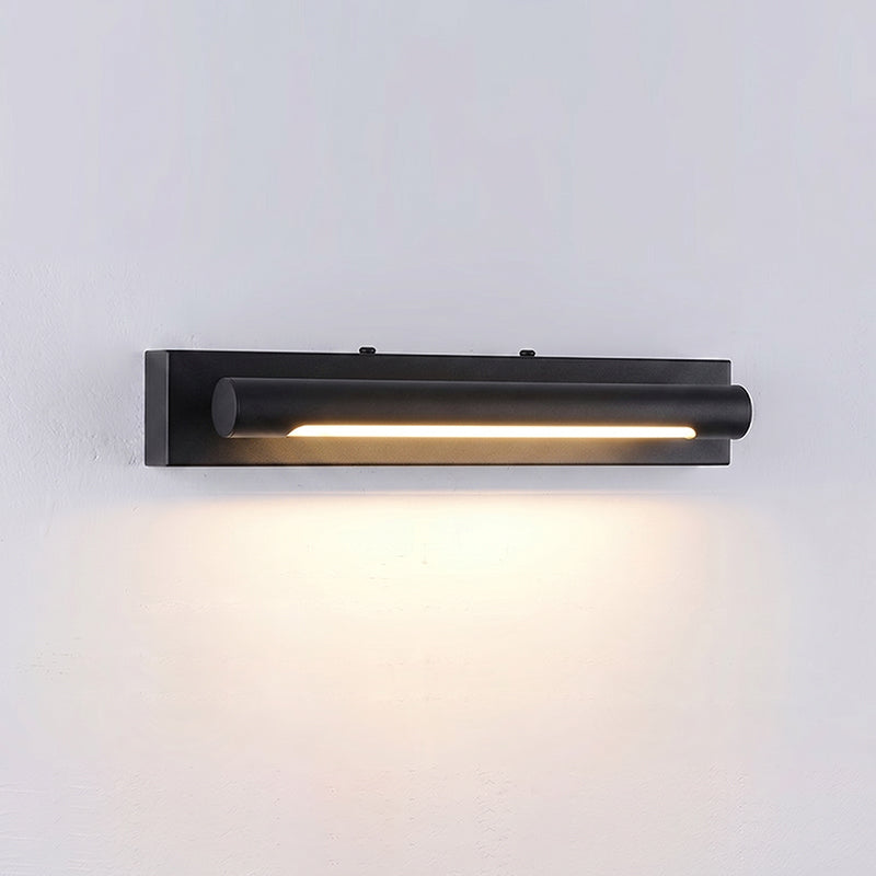 Reed lineaire wandlamp van oud messing