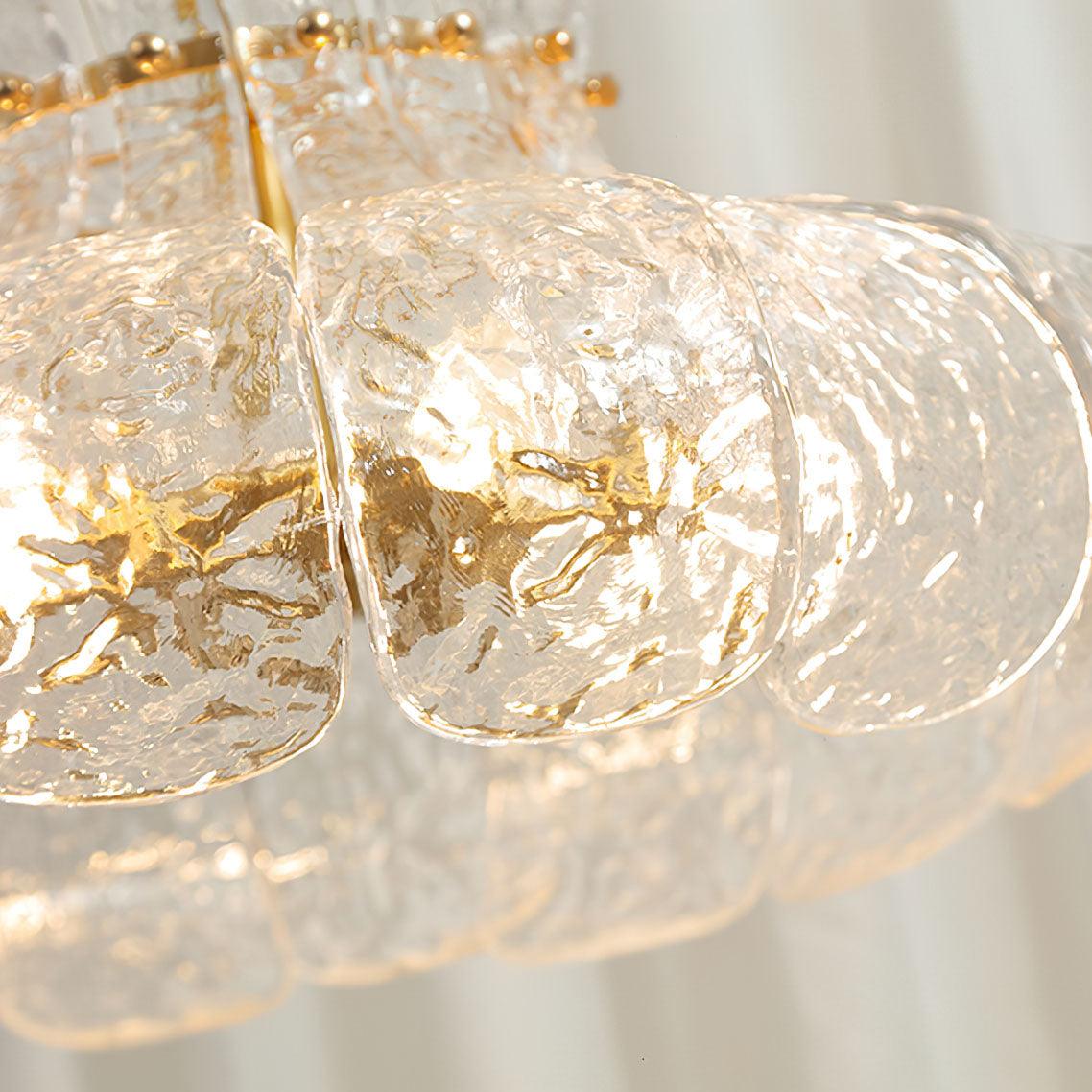 Ariv hanglamp van messing en glas met glamoureus-look