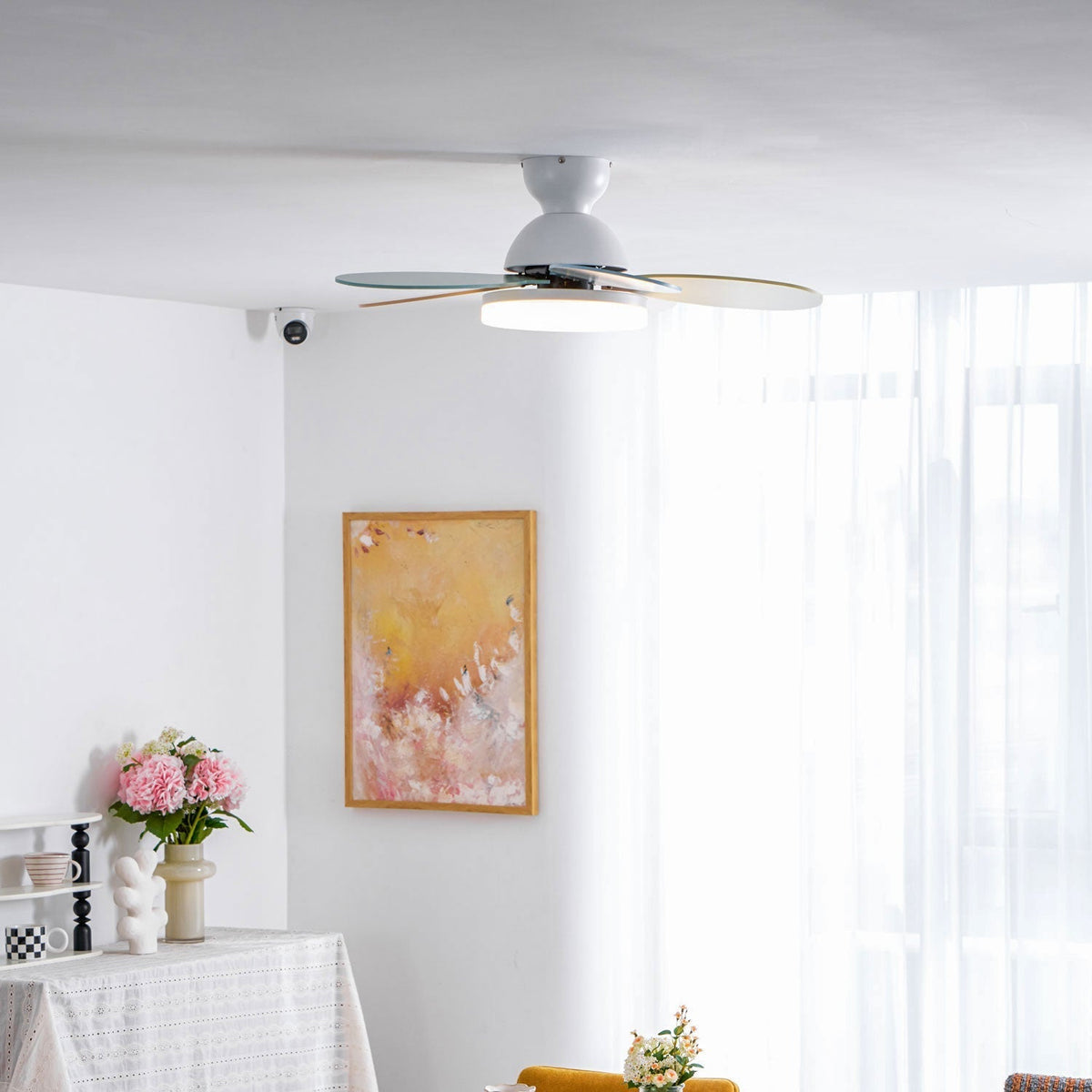 Eireise kleurrijke plafondventilator met lamp voor de kinderkamer