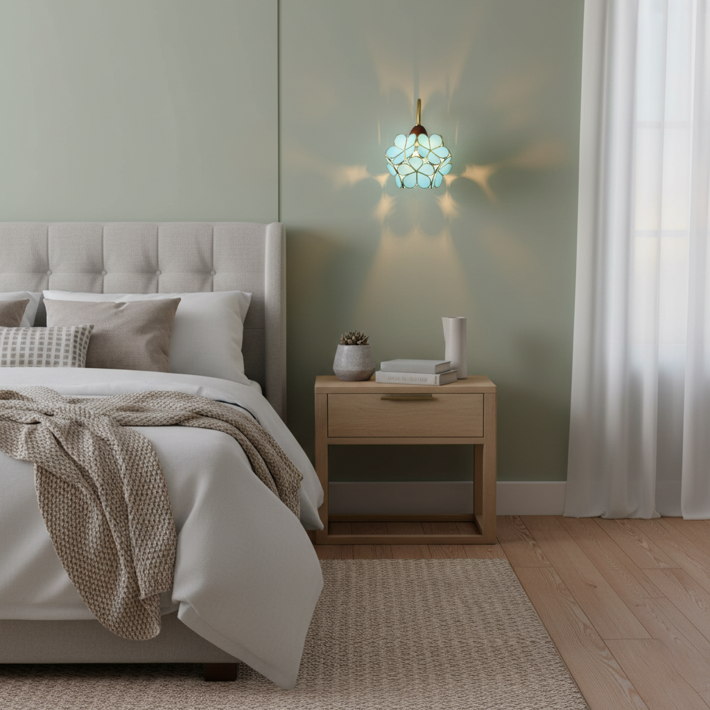 Petals-hout wandlamp