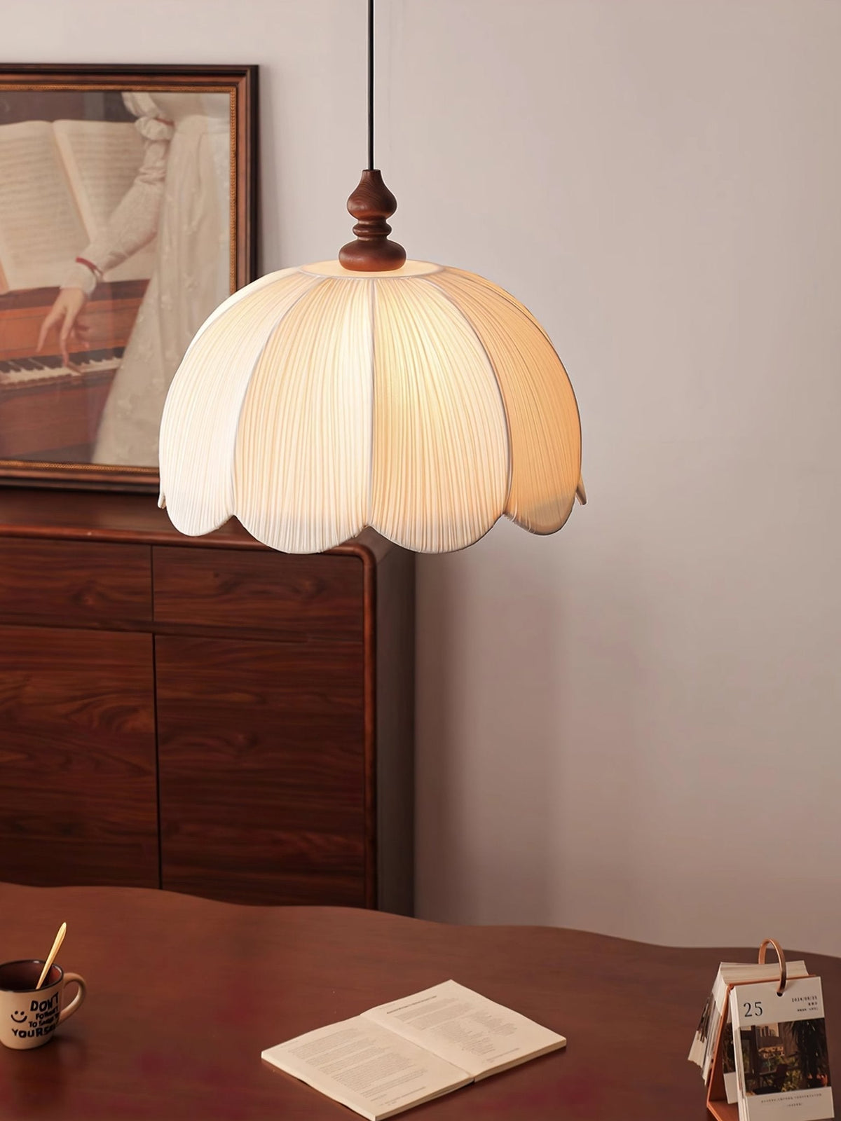 Imiraril hanglamp met tropisch textiel
