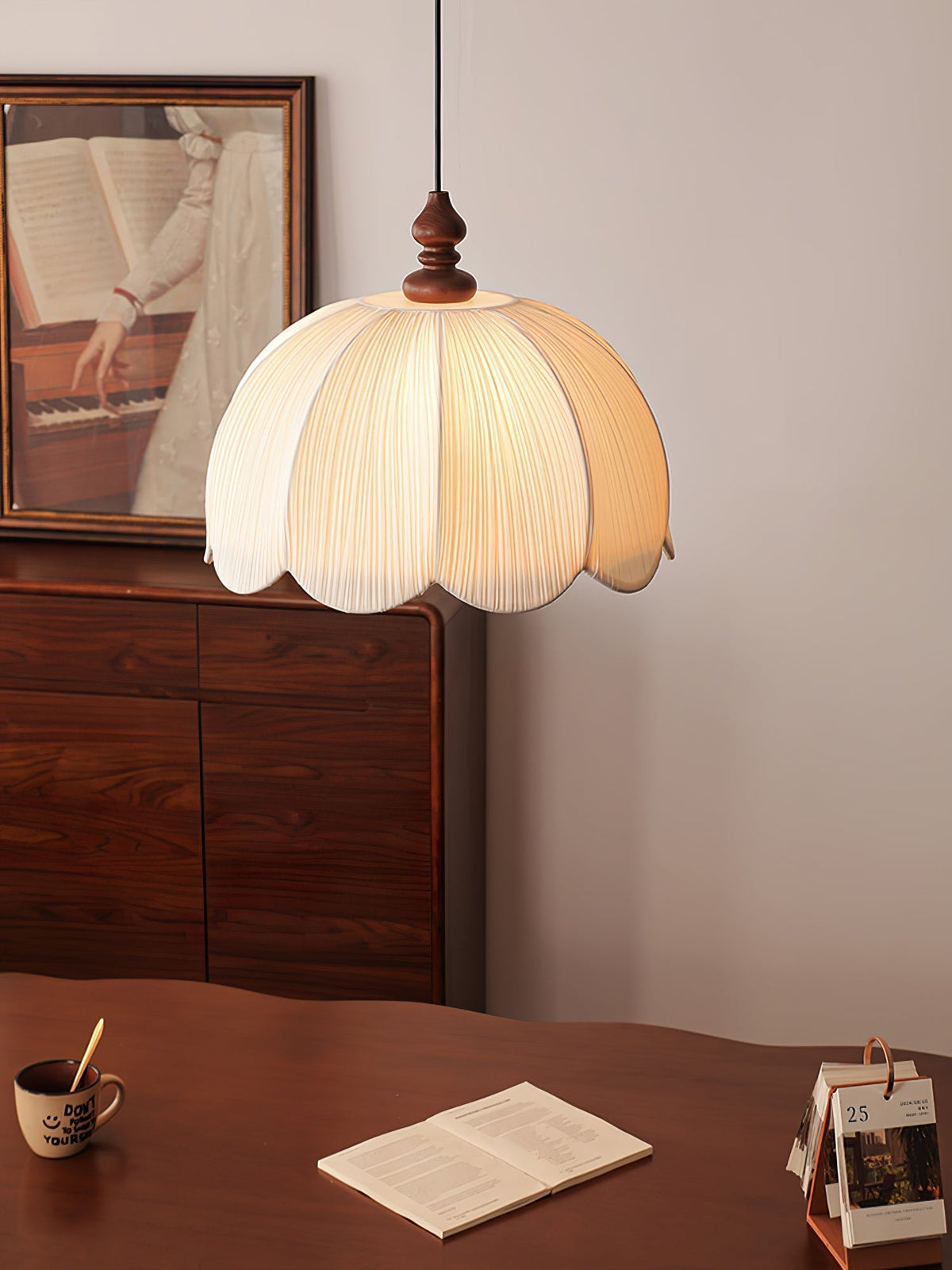 Imiraril hanglamp met tropisch textiel