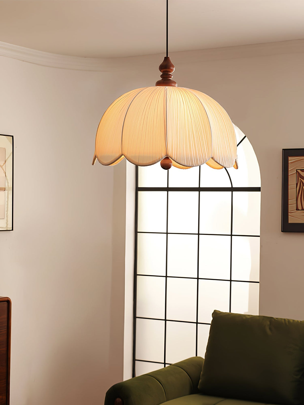Imiraril hanglamp met tropisch textiel