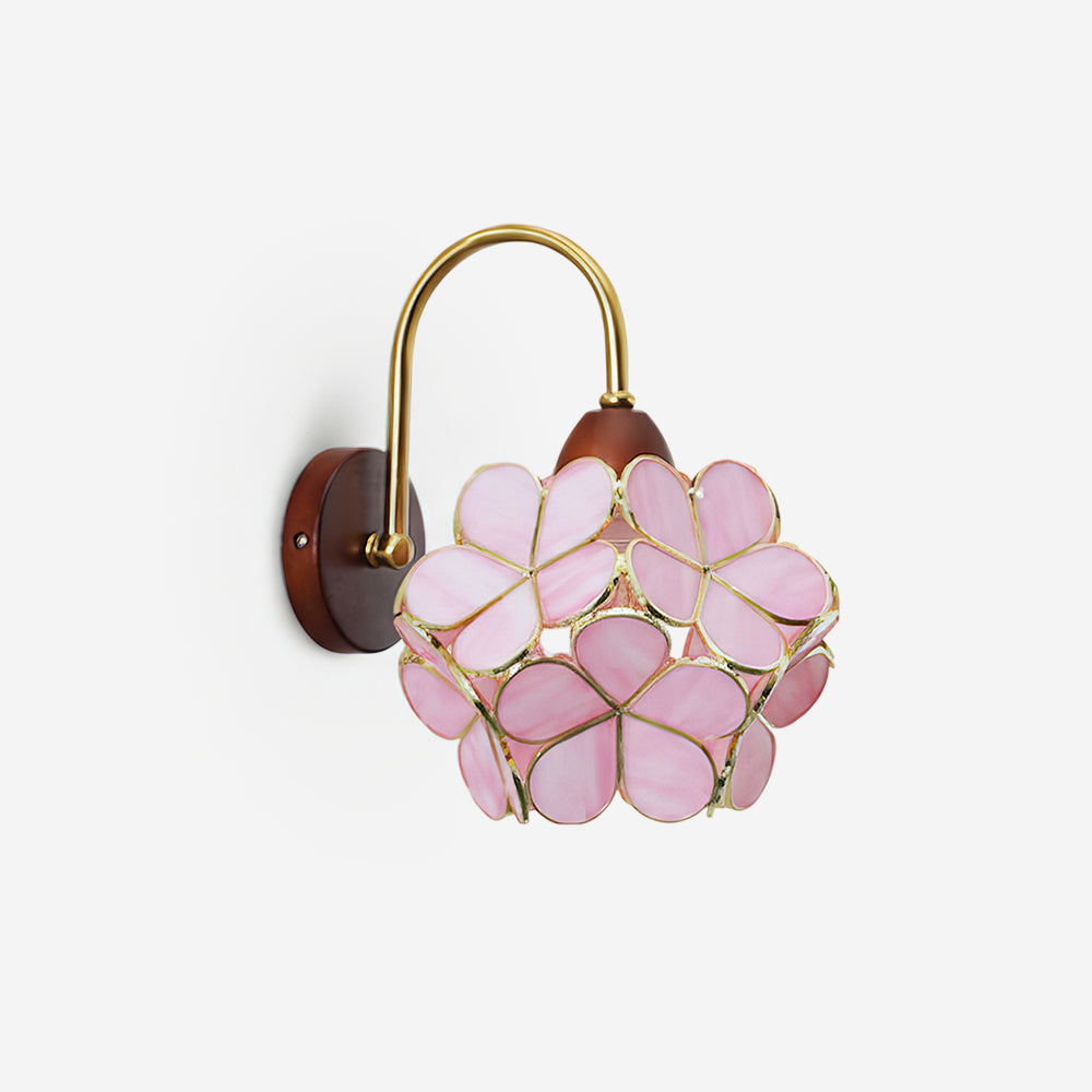 Petals-hout wandlamp