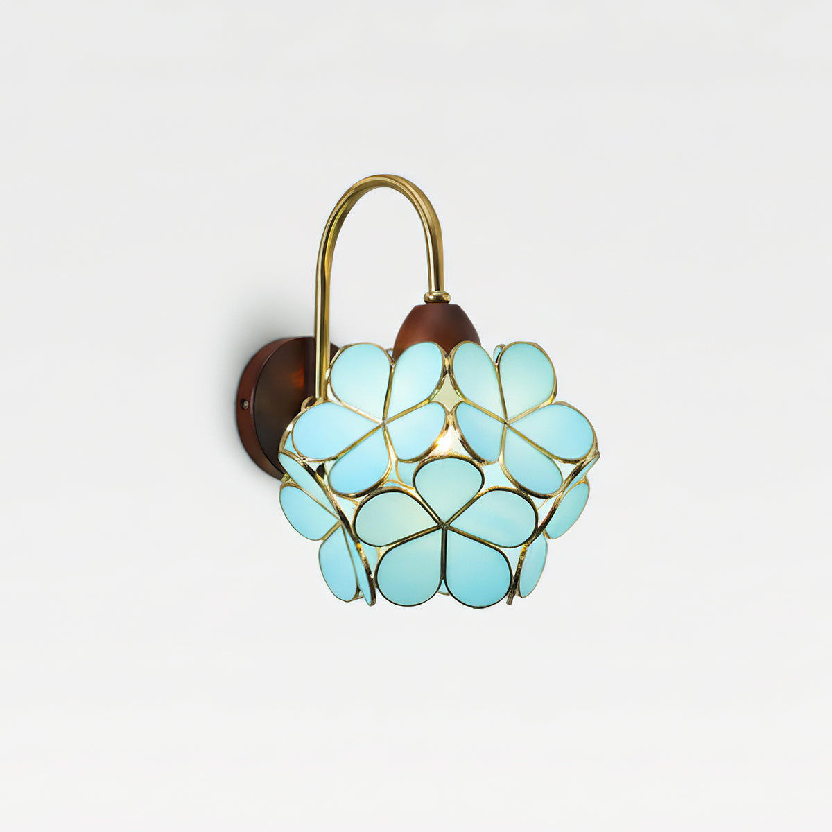 Petals-hout wandlamp