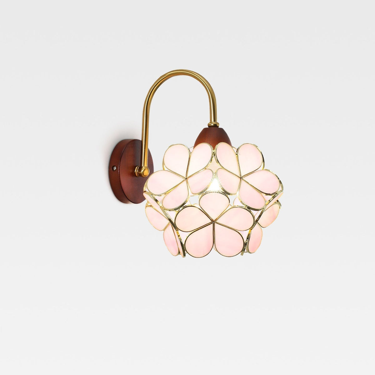 Petals-hout wandlamp