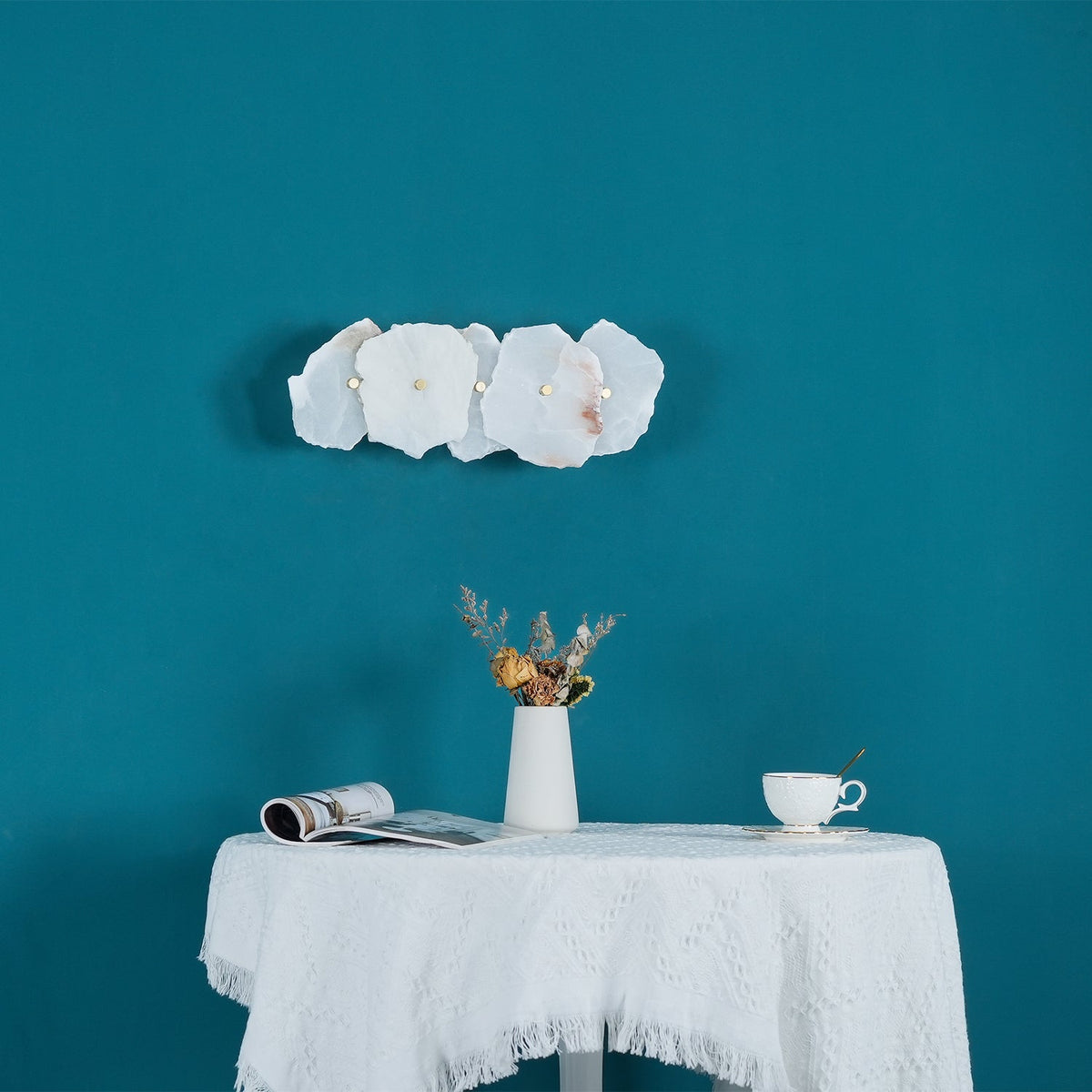 Alaeila Floral Cluster albasten wandlamp