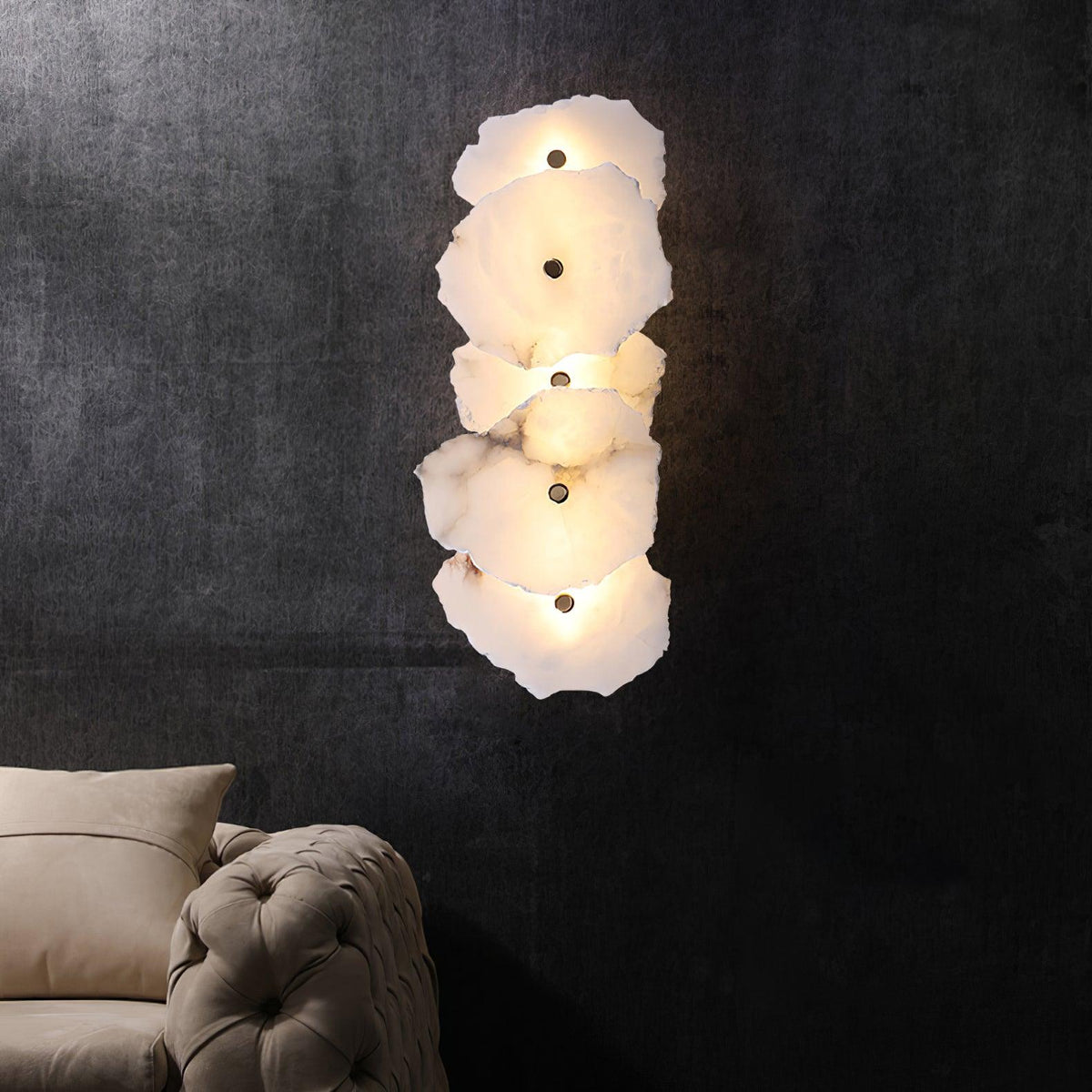 Alaeila Floral Cluster albasten wandlamp