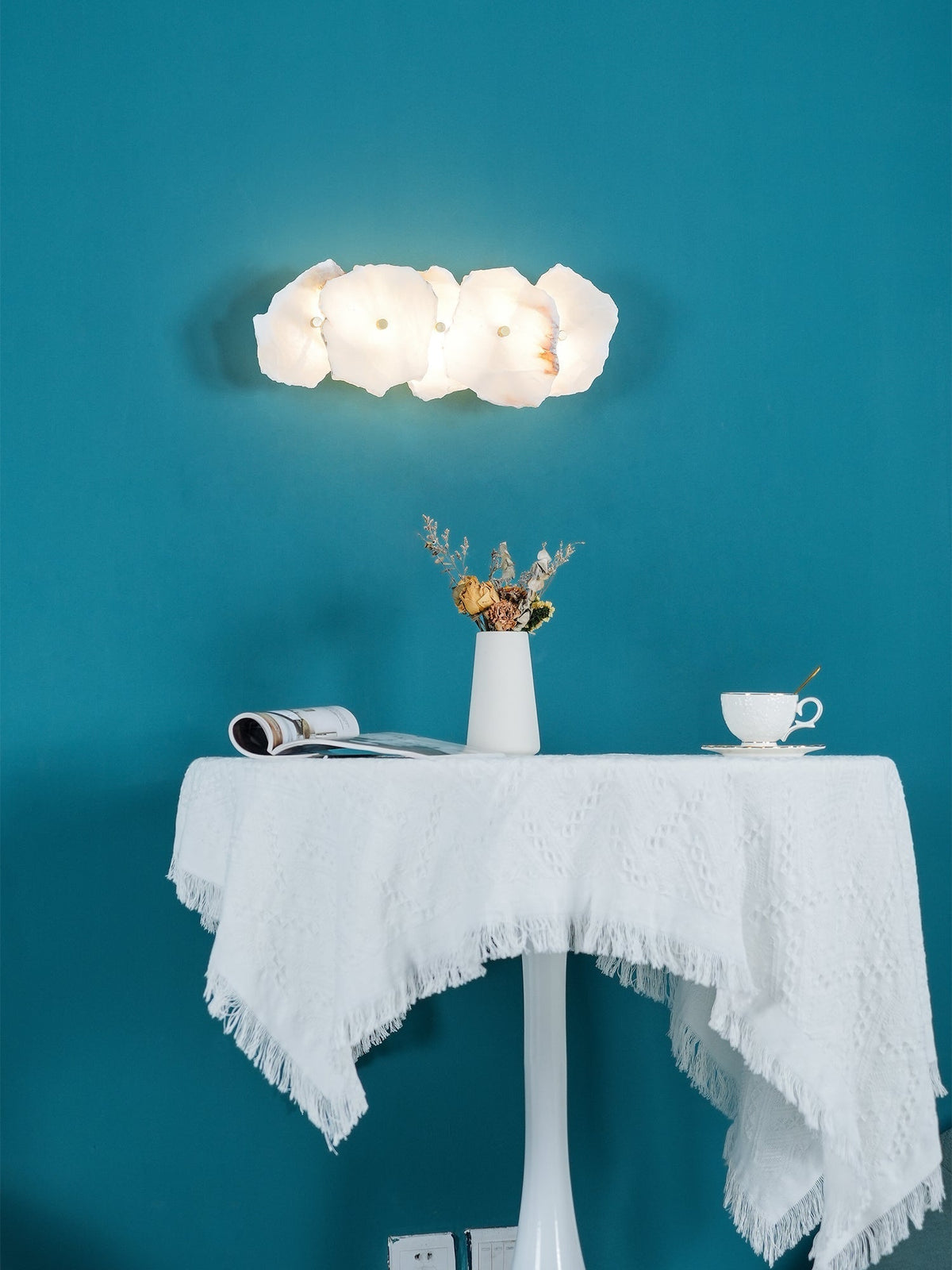 Alaeila Floral Cluster albasten wandlamp