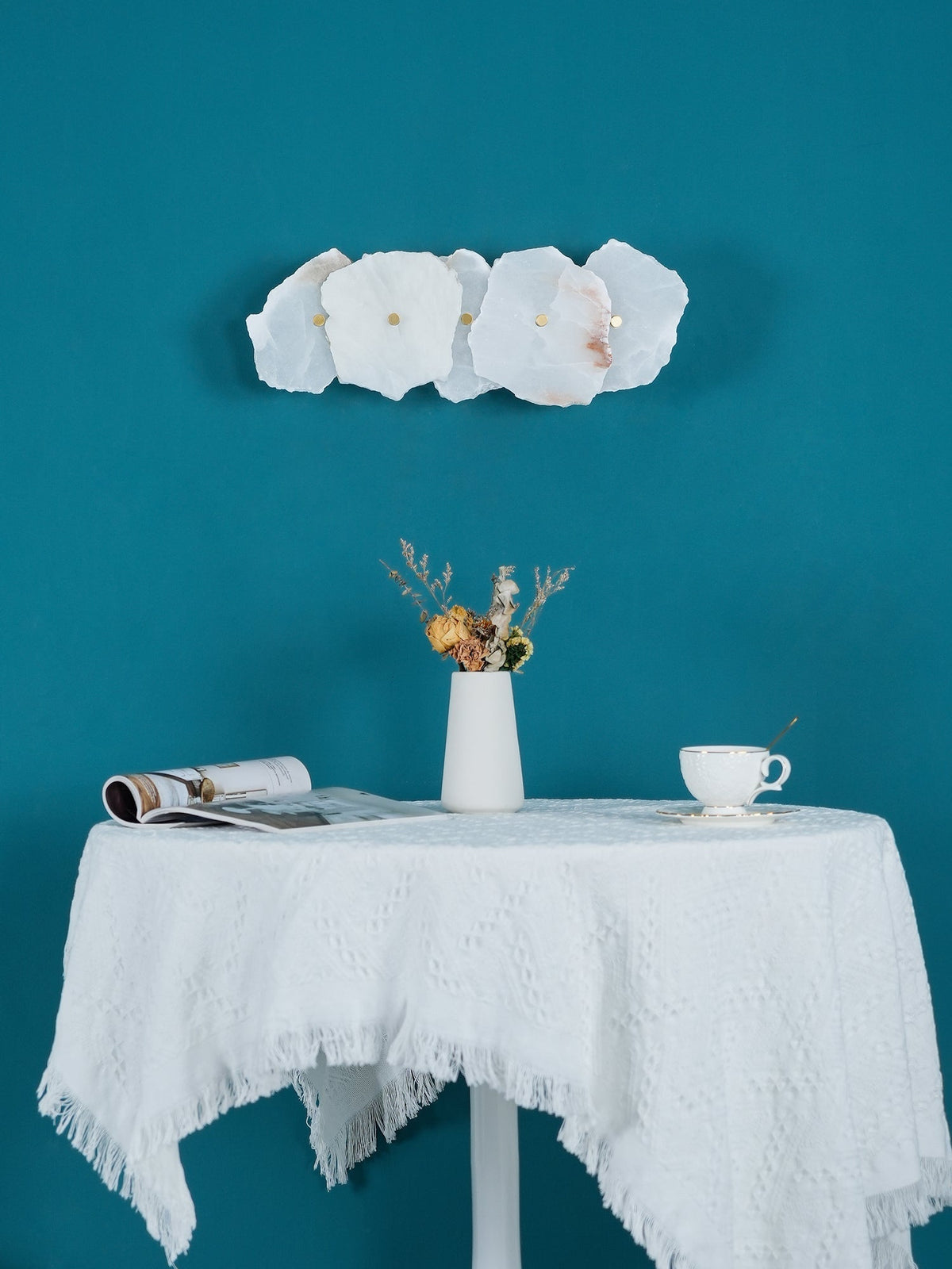 Alaeila Floral Cluster albasten wandlamp