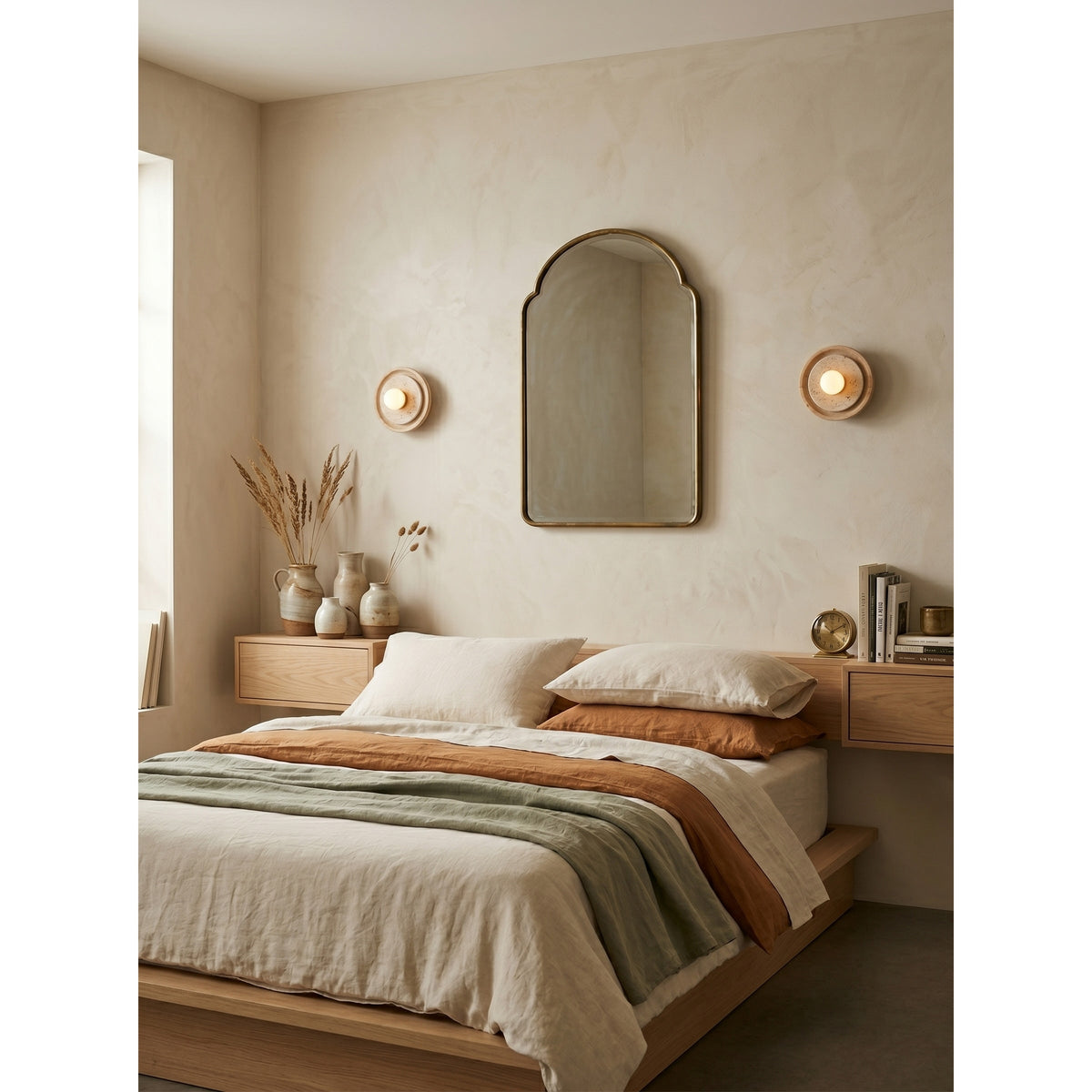 Lumenhart travertin wandlamp