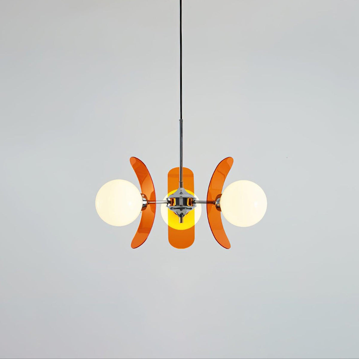 Quay Kroonluchter met Phosphorescent Glazen Lampenkap