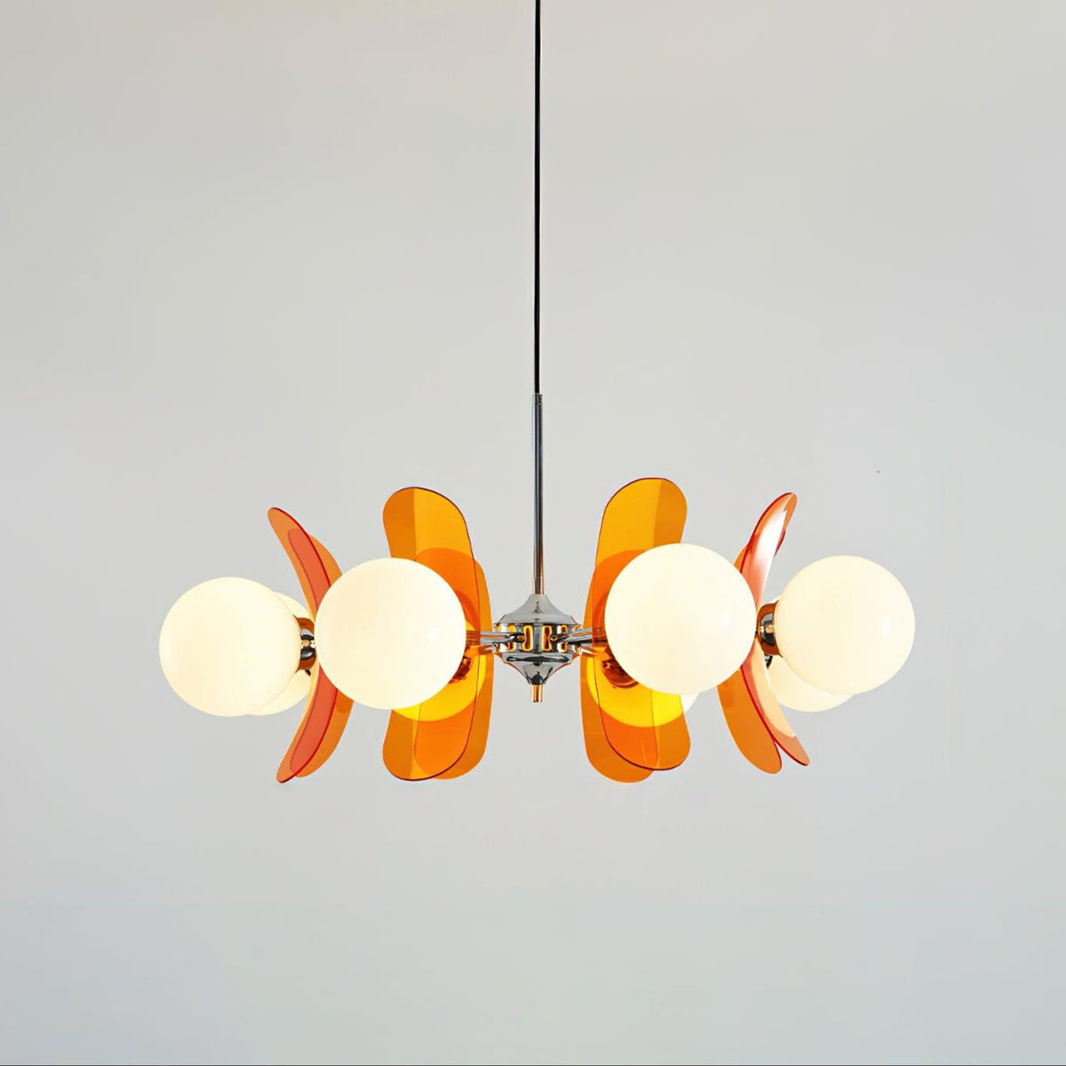 Quay Kroonluchter met Phosphorescent Glazen Lampenkap