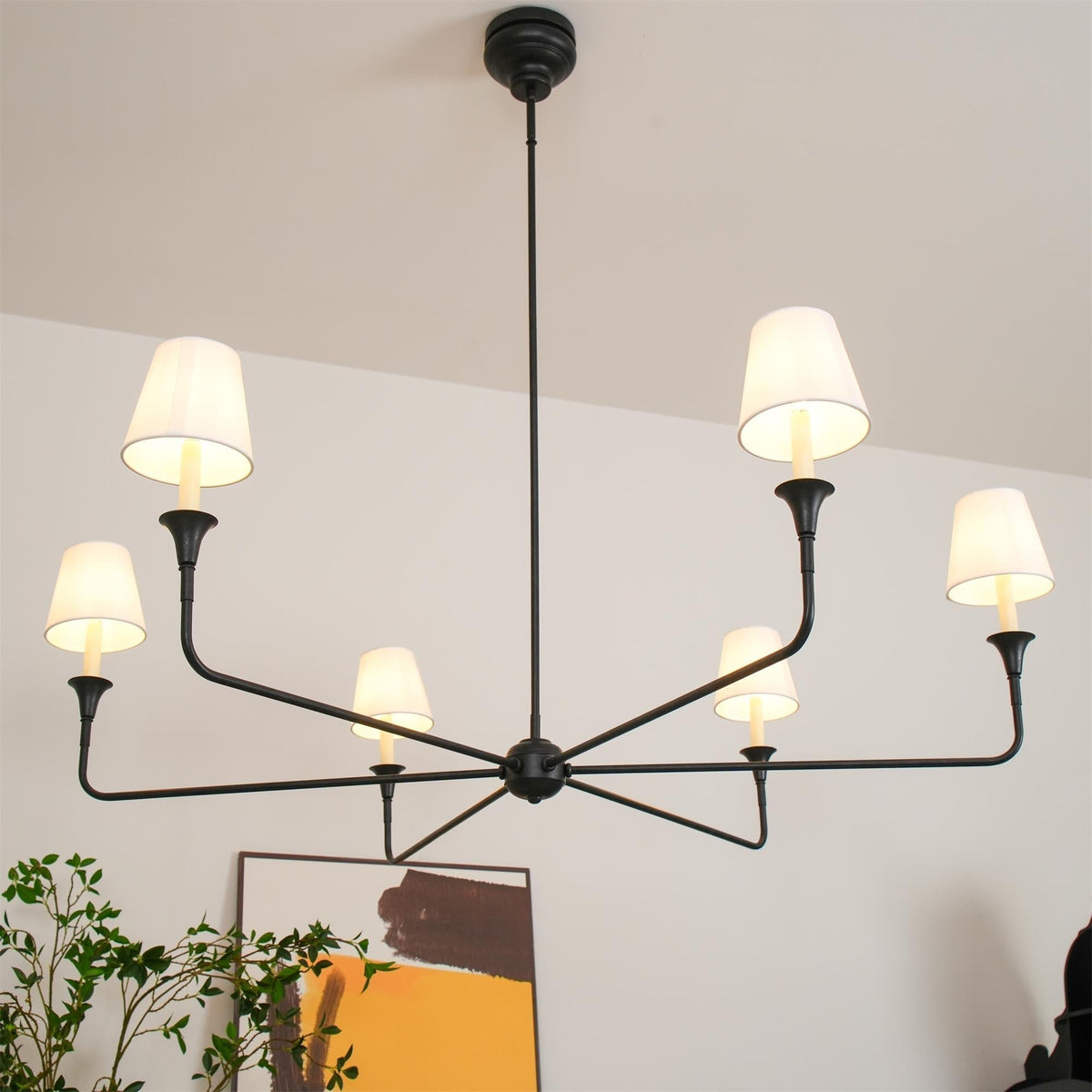 Arthaila Vintage Industrial Grote Stoffen Kroonluchter
