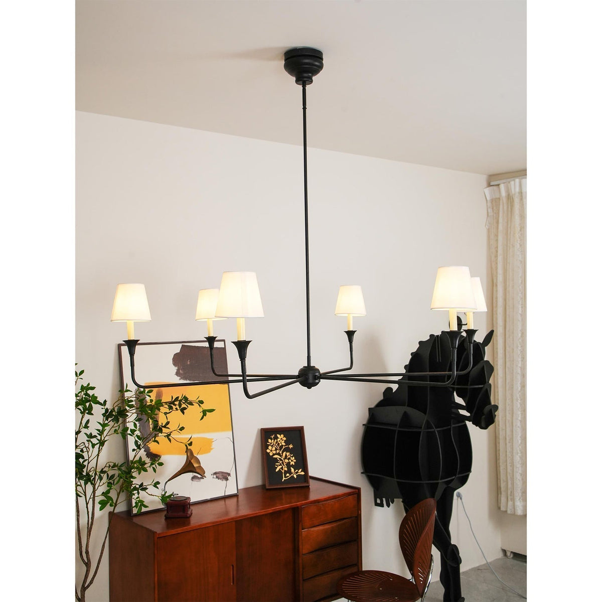 Arthaila Vintage Industrial Grote Stoffen Kroonluchter