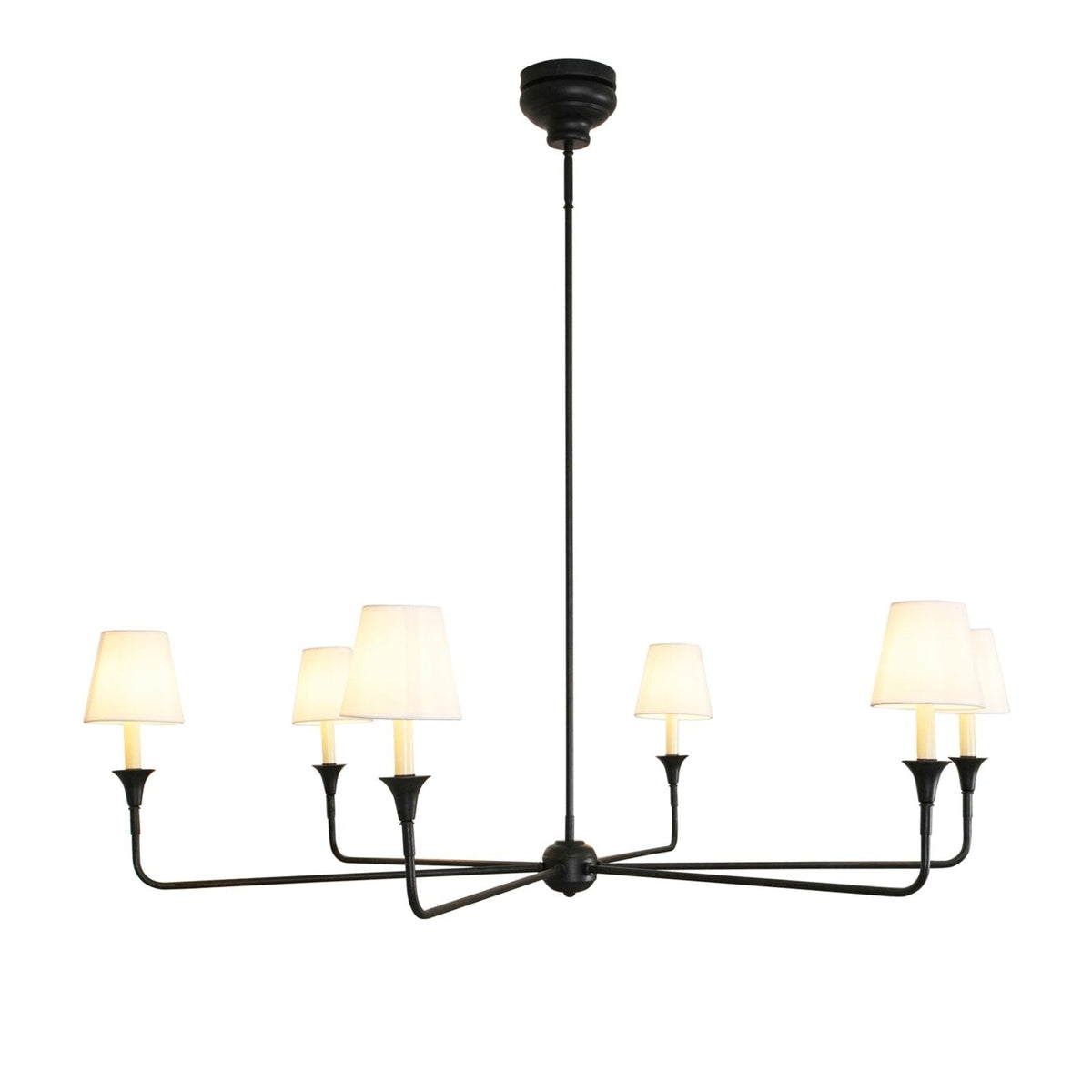 Lioroelia hanglamp zwart kaars afgeplat