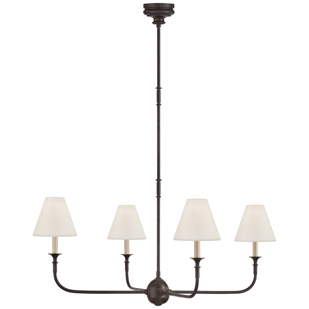 Lioroelia hanglamp zwart kaars afgeplat