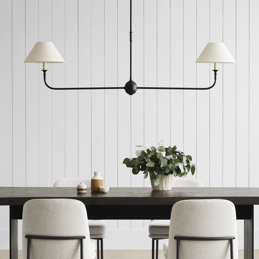 Lioroelia hanglamp zwart kaars afgeplat