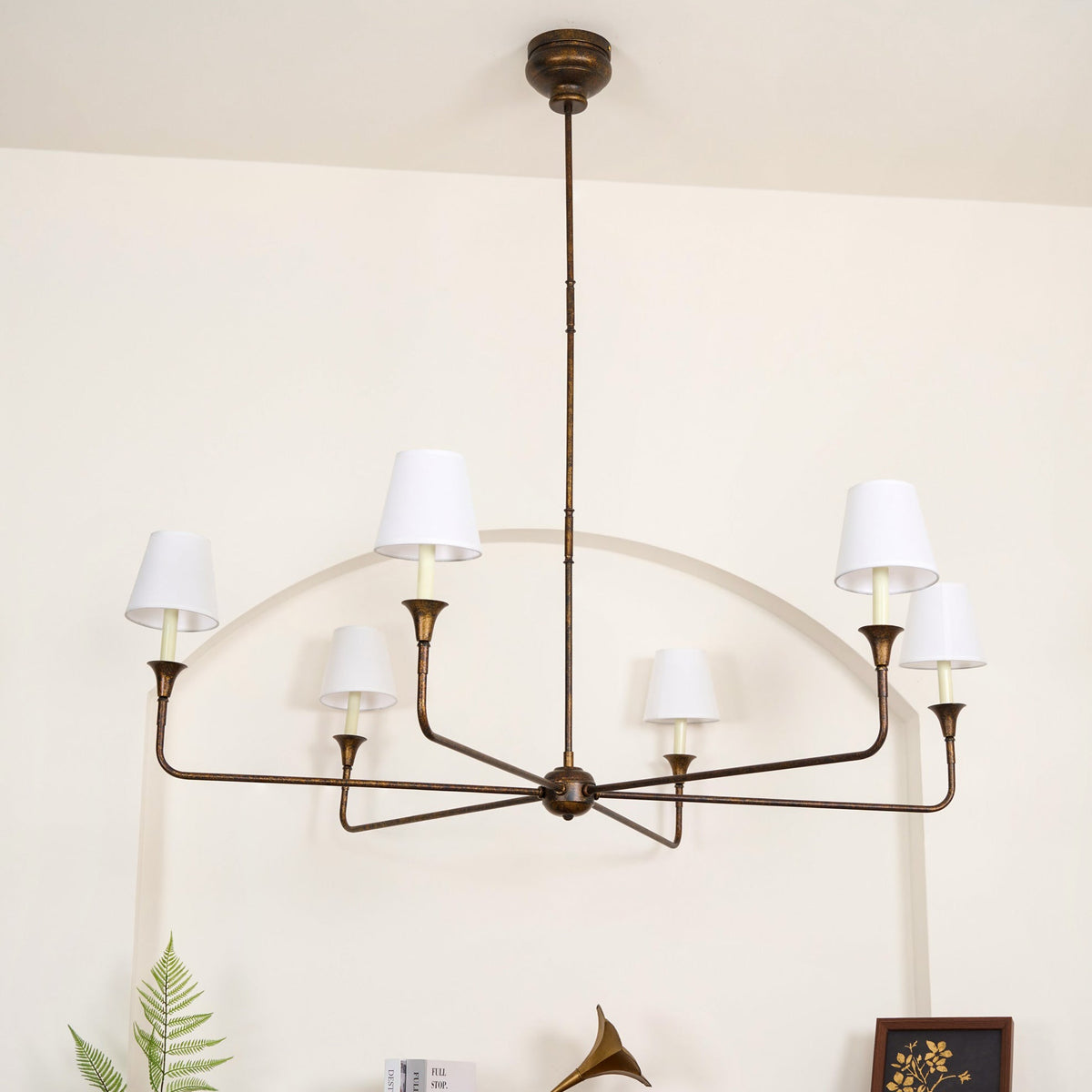 Lioroelia hanglamp zwart kaars afgeplat