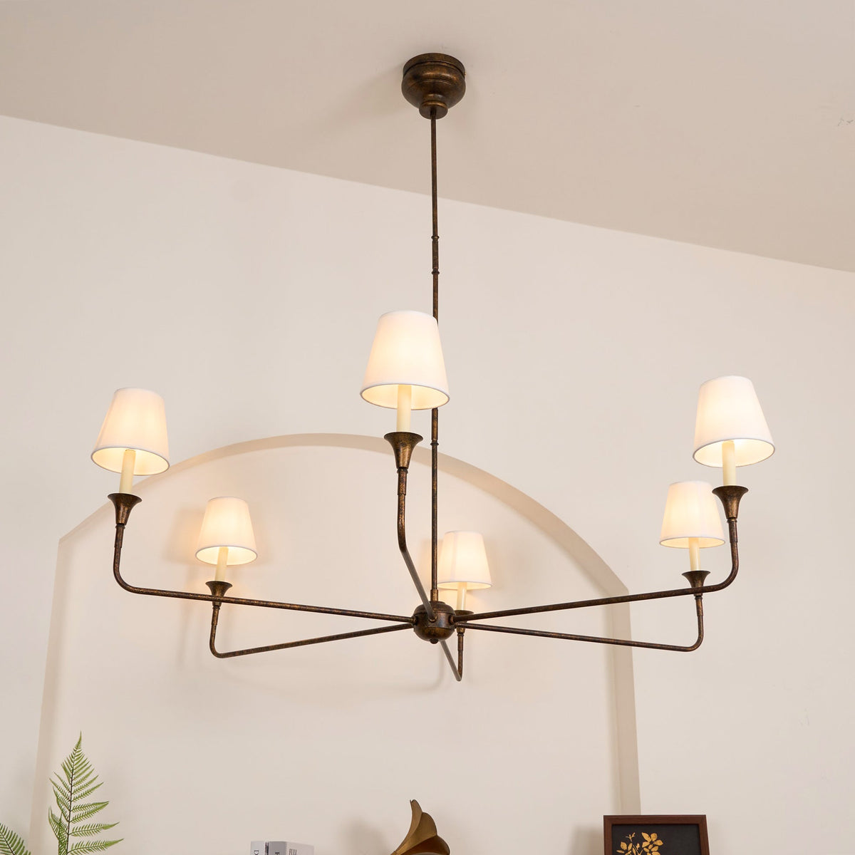 Lioroelia hanglamp zwart kaars afgeplat