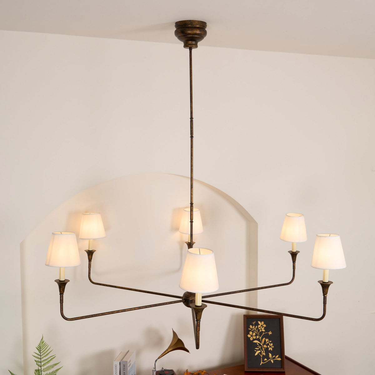 Arthaila Vintage Industrial Grote Stoffen Kroonluchter