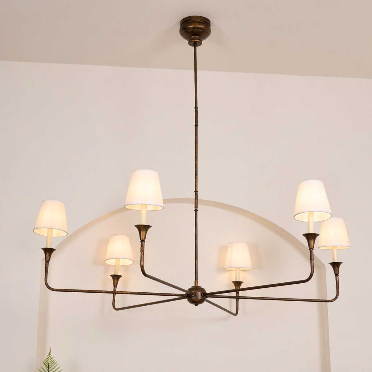 Lioroelia hanglamp zwart kaars afgeplat