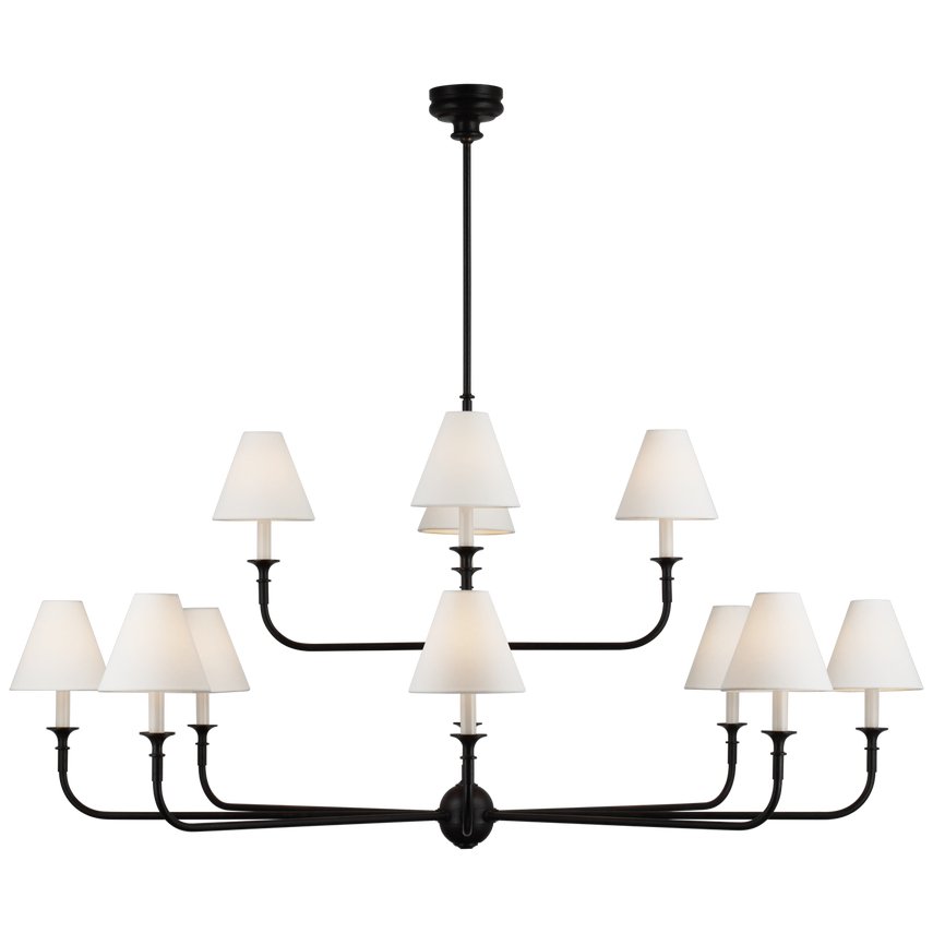 Lioroelia hanglamp zwart kaars afgeplat