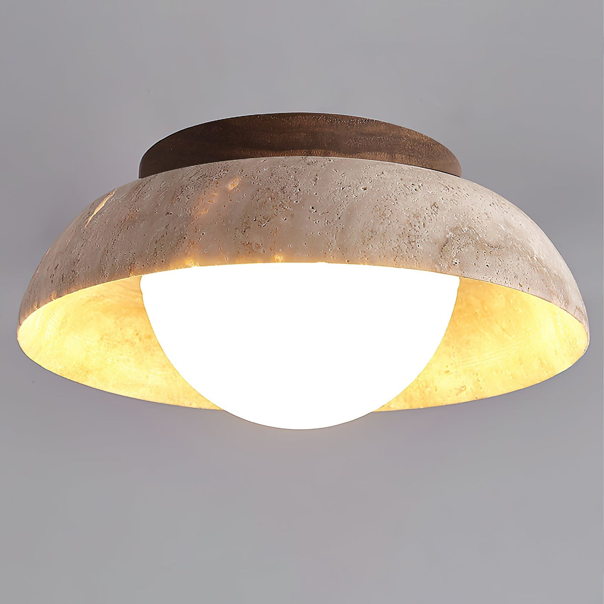 Cuvela travertin plafondlamp