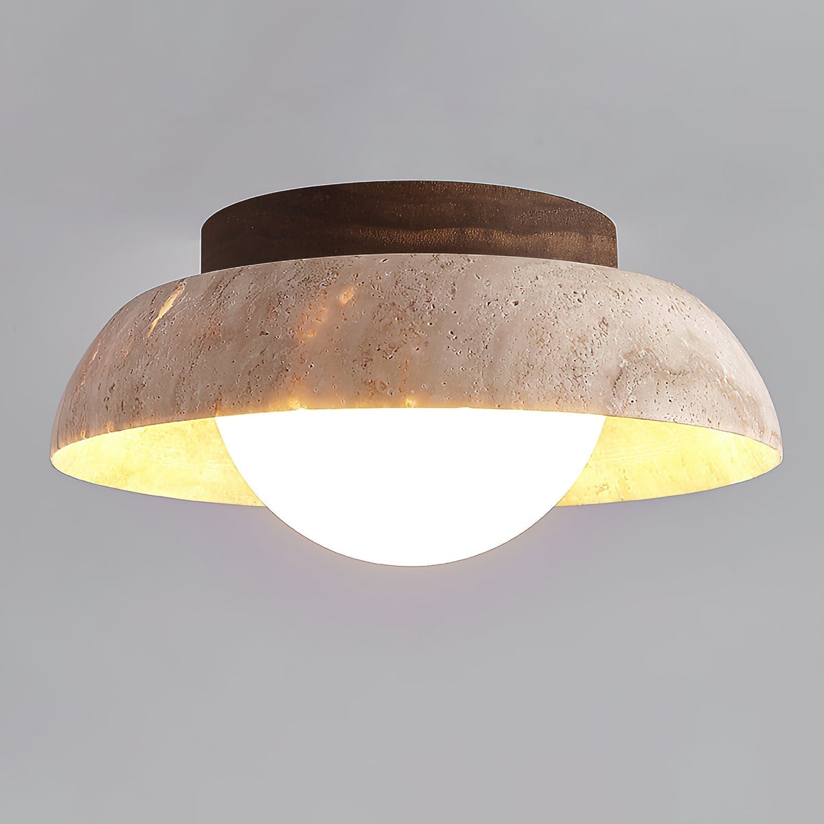 Cuvela travertin plafondlamp
