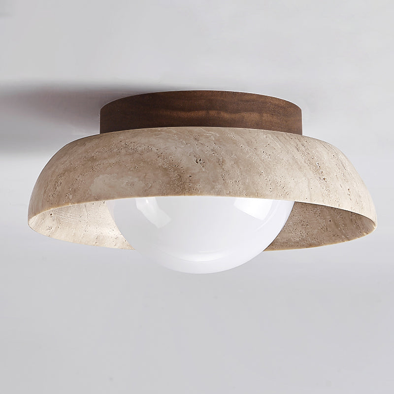 Cuvela travertin plafondlamp