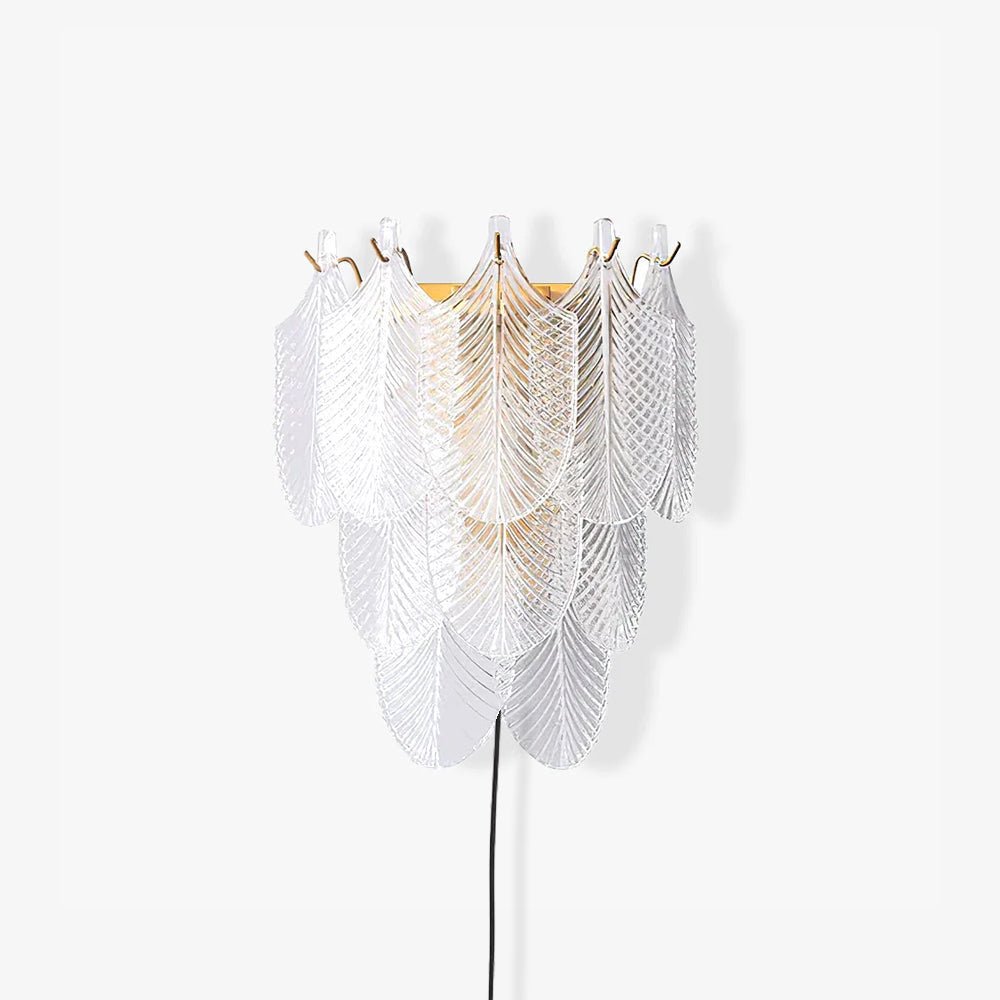 Celoaine wandlamp messing Murano glas